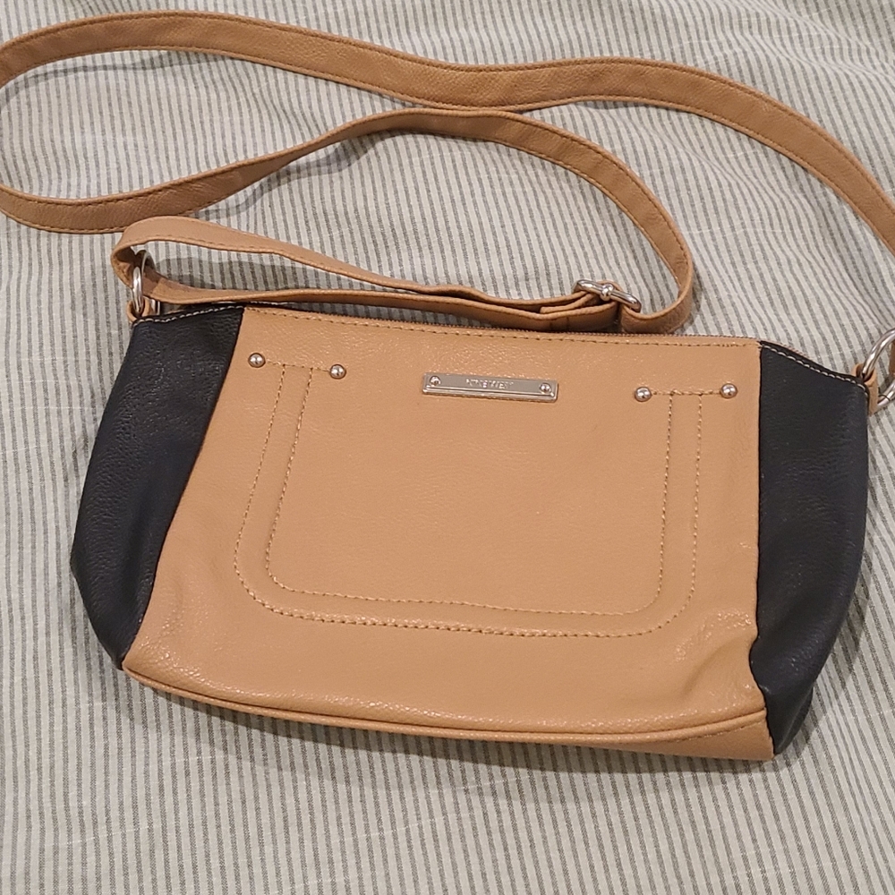 Nine West Tan and Black Crossbody Bag